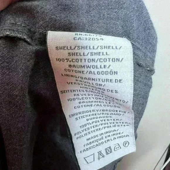 Lil Dress Womens Size Small Blue Chambray Embroidered Short Sleeve - Picture 7 of 8